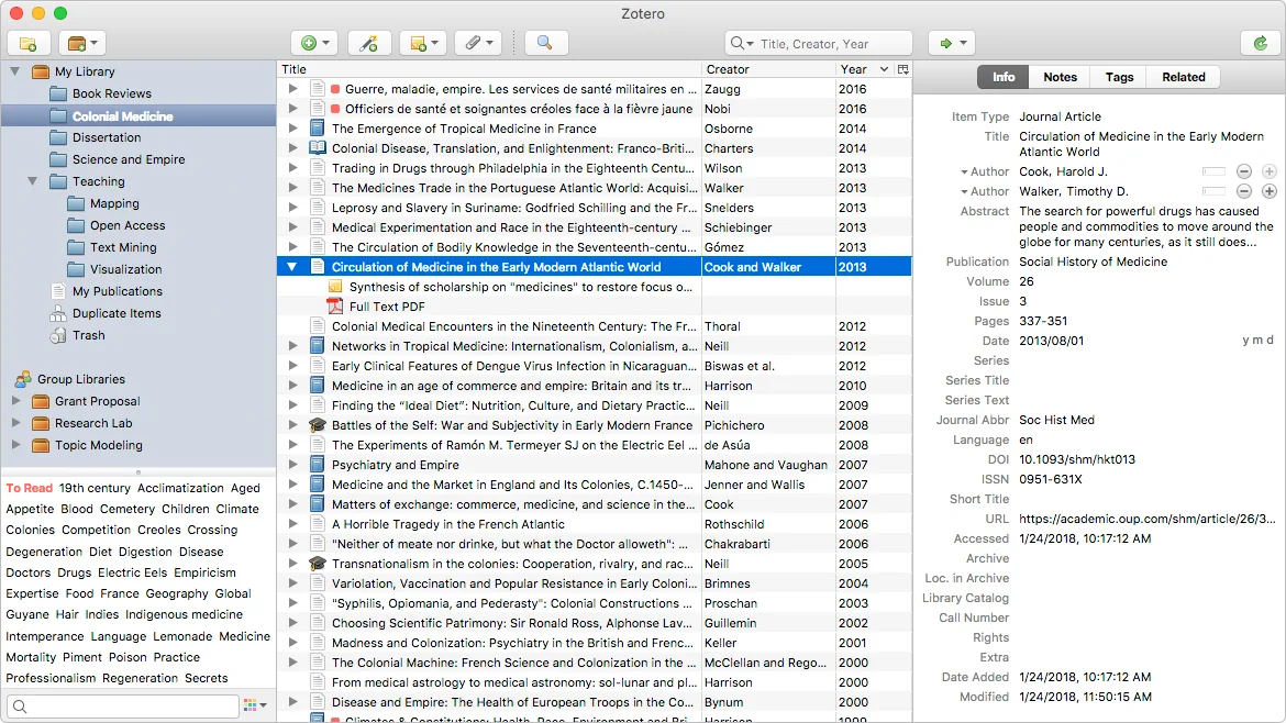 Gestión bibliográfica con Zotero